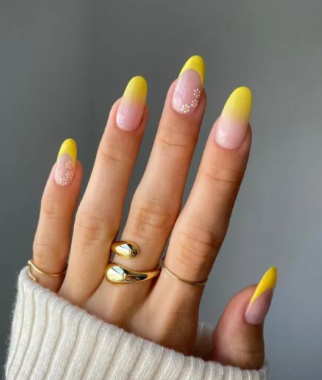 Ombre Yellow Nails
