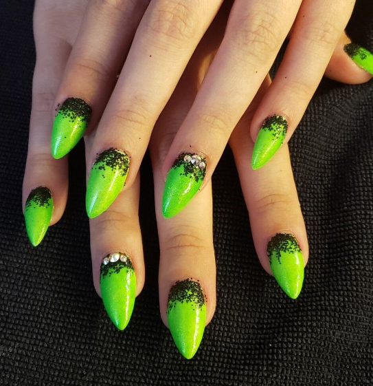 Bright Green Nails